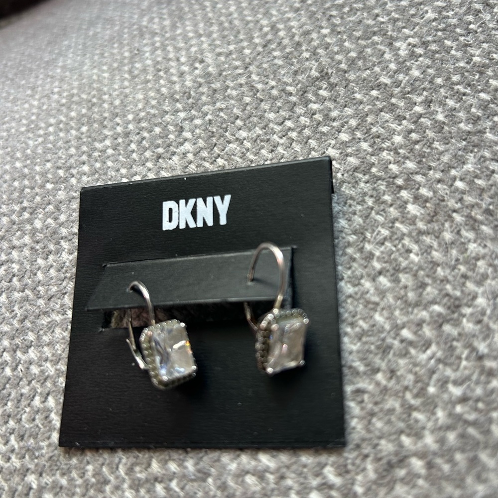 DKNY Silver Earrings, new!